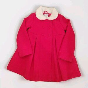 Red Toddler Coat 4t faux fur trim winter jacket Excellent Cond.